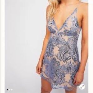Free People Night Shimmer Sundown Blue Dress NWT!!! ✨